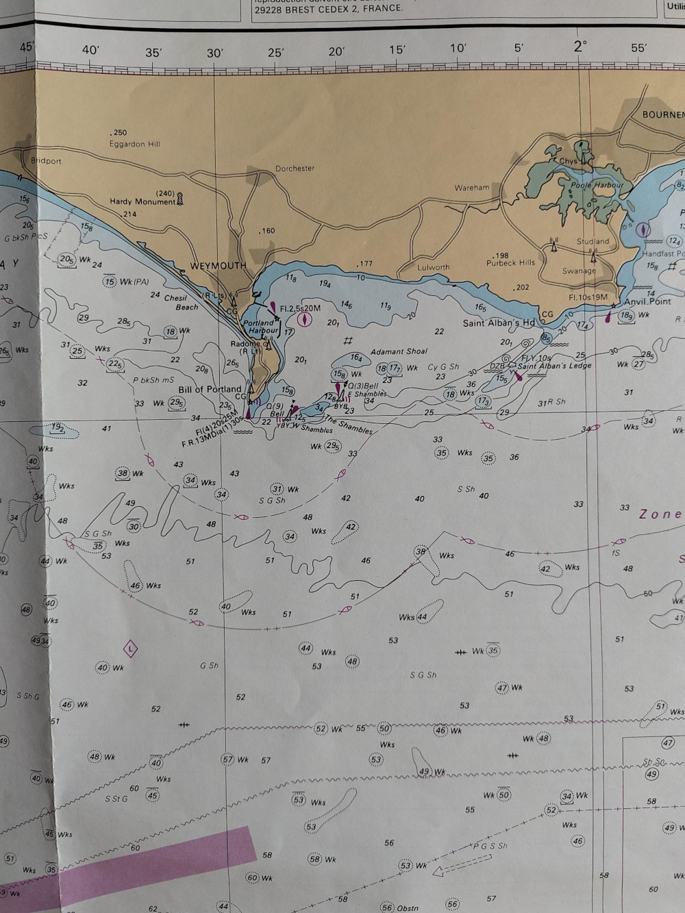 Carte Manche - Weymouth